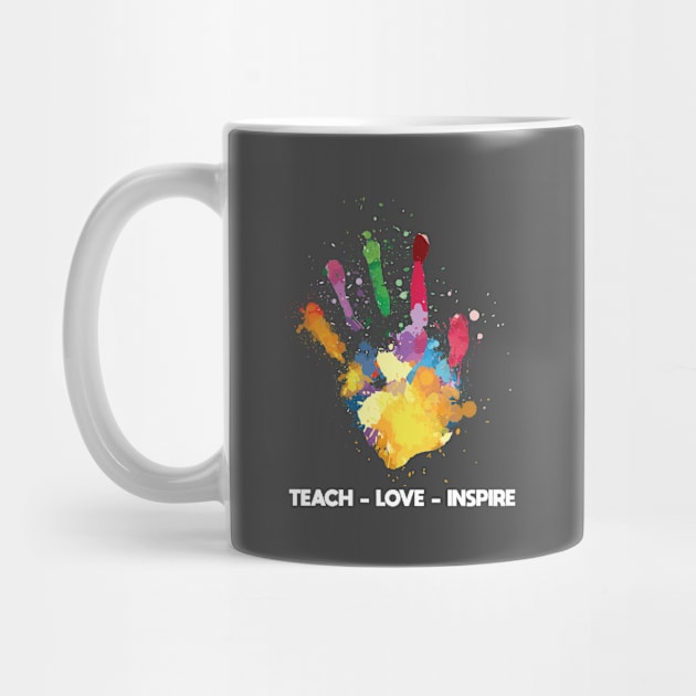 Teach love inspire Autism lover design quote gift idea by Antrobus